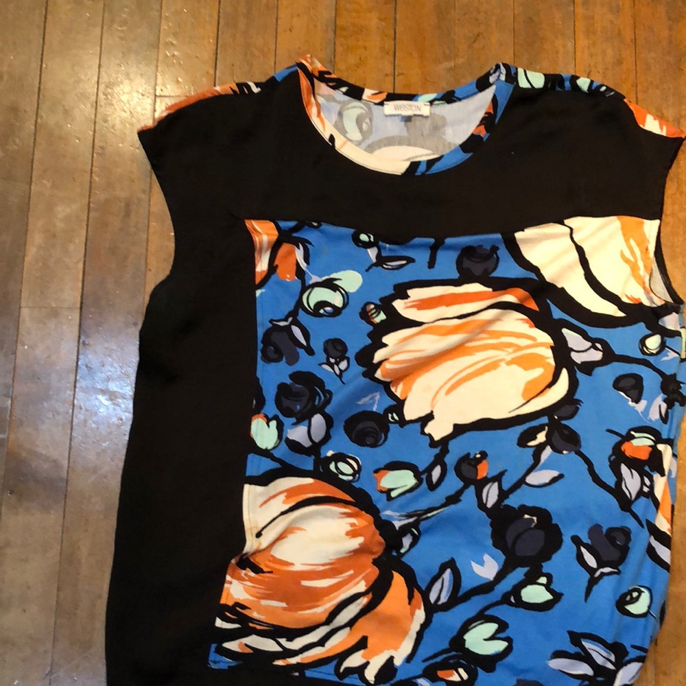 Anthropologie printed sleeveless top